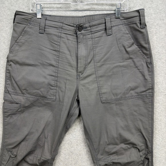 Carhartt Pants Mens 36x30* Steel Grey Force Twill 5 Pocket Relaxed Work Utility - Picture 3 of 12